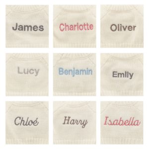 Bashful Tangerine Bunny with Personalised Cream Jumper