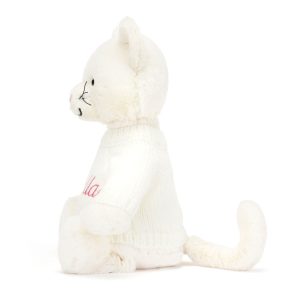 Bashful Cream Kitten with Personalised Cream Jumper